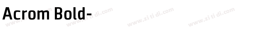 Acrom Bold字体转换